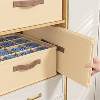 Garvee Organizer per cassetti, organizer pieghevole per guardaroba, 16 scomparti per calzini e biancheria intima, nero