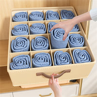 Garvee Organizer pieghevole per cassetti per calzini e biancheria intima, 16 scomparti, tessuto, salvaspazio, per armadi