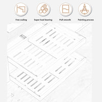 Cassetto telescopico Garvee da 2 pezzi, estensibile, regolabile in altezza, organizer in acciaio inossidabile