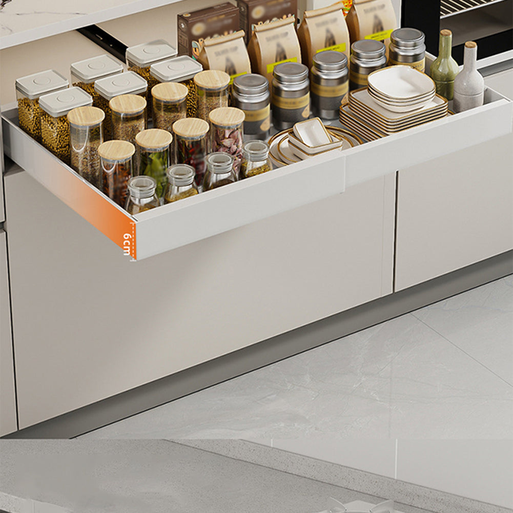 Cassetto telescopico Garvee da 2 pezzi, estensibile, regolabile in altezza, organizer in acciaio inossidabile