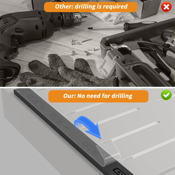 Organizzatore estensibile per mobili da cucina Garvee, acciaio al carbonio, con guide silenziose, per mobili base, 1° ripiano, taglia unica