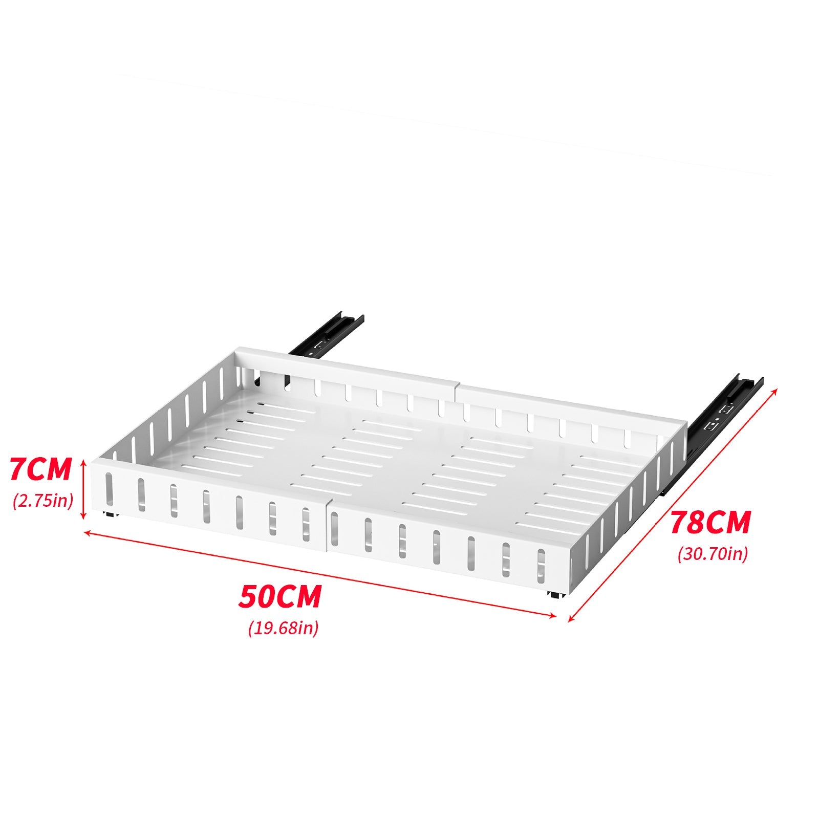 Organizzatore estensibile per mobili da cucina Garvee, acciaio al carbonio, con guide silenziose, per mobili base, 1° ripiano, taglia unica