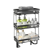 Organizzatore per bagno Garvee sopra il WC salvaspazio in acciaio al carbonio antiruggine da 1 a 3 livelli per bagni piccoli