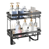 Organizzatore per bagno Garvee sopra il WC salvaspazio in acciaio al carbonio antiruggine da 1 a 3 livelli per bagni piccoli