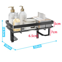 Organizzatore per bagno Garvee sopra il WC salvaspazio in acciaio al carbonio antiruggine da 1 a 3 livelli per bagni piccoli