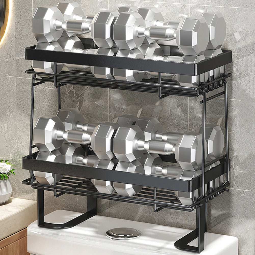 Organizzatore per bagno Garvee sopra il WC salvaspazio in acciaio al carbonio antiruggine da 1 a 3 livelli per bagni piccoli