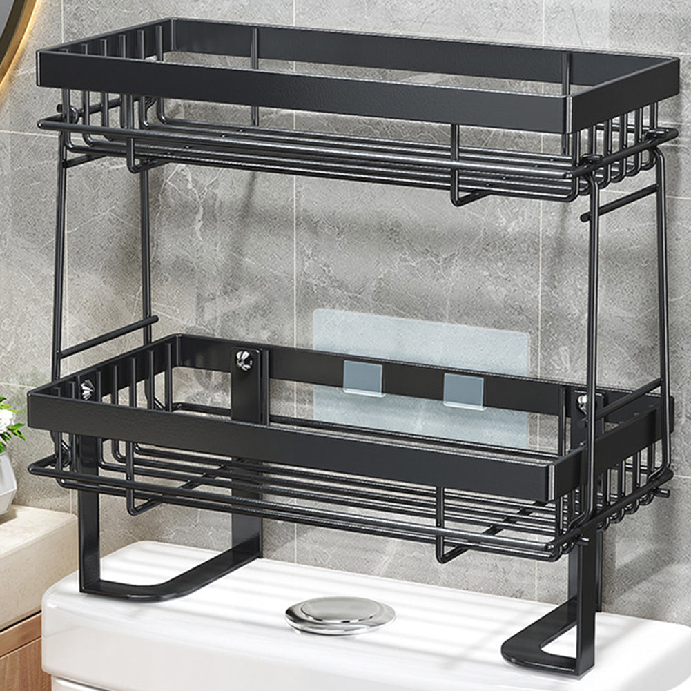 Organizzatore per bagno Garvee sopra il WC salvaspazio in acciaio al carbonio antiruggine da 1 a 3 livelli per bagni piccoli