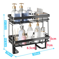 Organizzatore per bagno Garvee sopra il WC salvaspazio in acciaio al carbonio antiruggine da 1 a 3 livelli per bagni piccoli