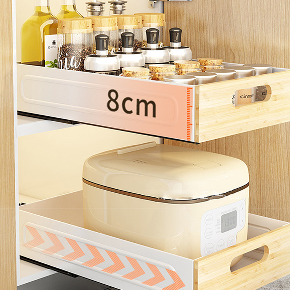 Cassetto telescopico Garvee, cassetto da cucina estensibile, 40,5x30,5x8 cm, nero, ripiano portaoggetti in metallo, robusto e versatile