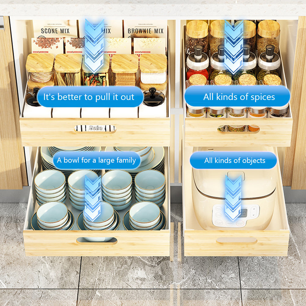 Cassetto telescopico Garvee, cassetto da cucina estensibile, 40,5x30,5x8 cm, nero, ripiano portaoggetti in metallo, robusto e versatile