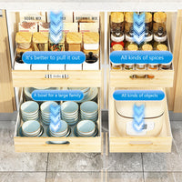 Cassetto telescopico Garvee, cassetto da cucina estensibile, 40,5x30,5x8 cm, nero, ripiano portaoggetti in metallo, robusto e versatile