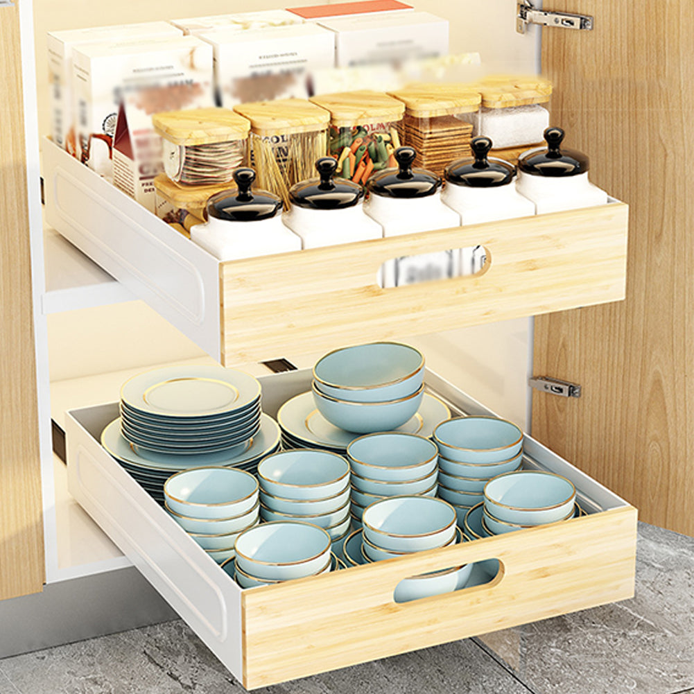 Cassetto telescopico Garvee, cassetto da cucina estensibile, 40,5x30,5x8 cm, nero, ripiano portaoggetti in metallo, robusto e versatile