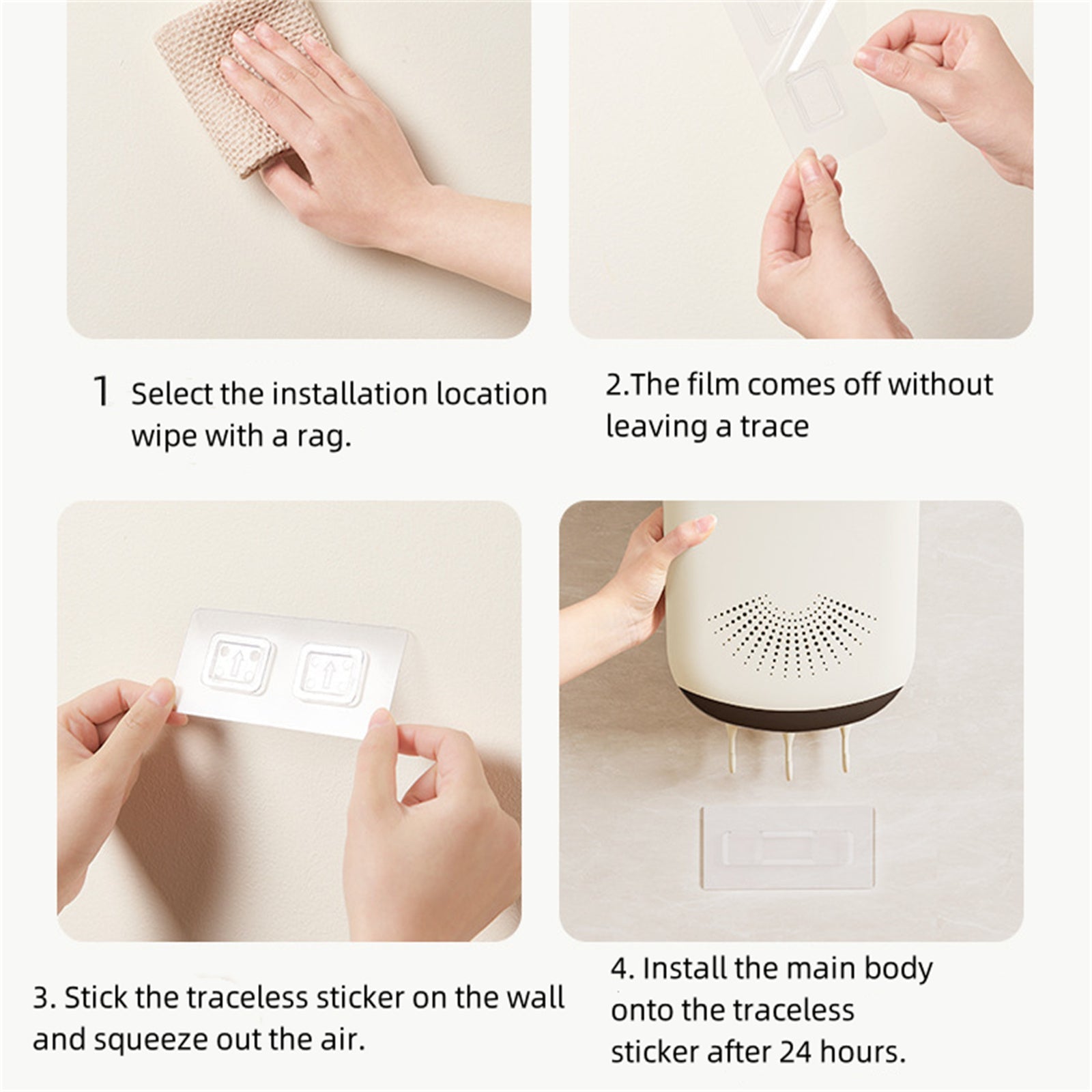 Porta-bacchette da parete Garvee con ventilazione, porta-utensili in plastica, fori di drenaggio, ganci, coperchio – Accessori da cucina