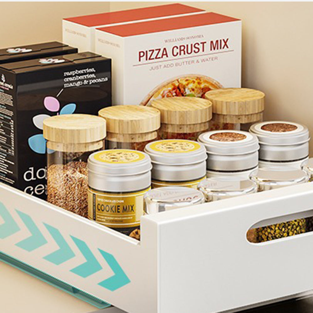 Organizzatore estensibile per mobili da cucina Garvee, cassetti in acciaio al carbonio, funzione di estrazione, per cucina e bagno, robusto, facile da montare