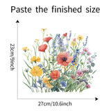 Garvee 1 Foglio Adesivo Decorativo PVC con Fiori, Foglie e Farfalle per Bagno e WC, Modello M103, Multicolore