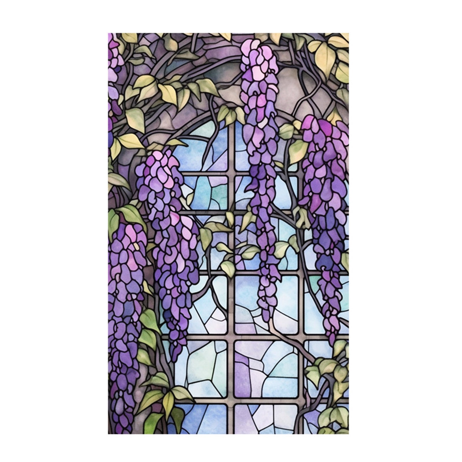 Pellicola per finestre Garvee, opaca, autoadesiva, per la privacy, 60x100 cm, arcobaleno 3D colorato, anti-UV, design viola