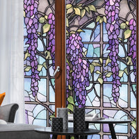 Pellicola per finestre Garvee, opaca, autoadesiva, per la privacy, 60x100 cm, arcobaleno 3D colorato, anti-UV, design viola