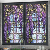 Pellicola per finestre Garvee, opaca, autoadesiva, per la privacy, 60x100 cm, arcobaleno 3D colorato, anti-UV, design viola