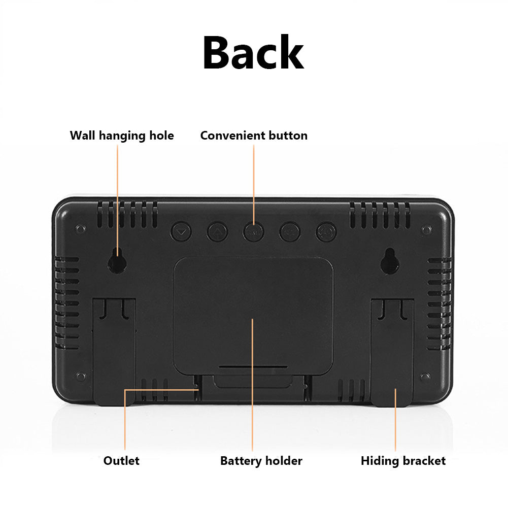Orologio da parete digitale Garvee da 10,5 pollici con display LED verde per ufficio e cucina con telecomando, luminosità regolabile, data e temperatura
