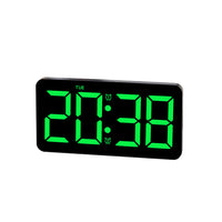 Orologio da parete digitale Garvee da 10,5 pollici con display LED verde per ufficio e cucina con telecomando, luminosità regolabile, data e temperatura