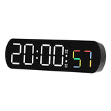 Sveglia digitale GARVEE con display LED e indicatore di temperatura per camera da letto e ufficio, funzionamento a batteria, luminosità regolabile, contatore dei secondi, 16,5 cm - luce bianca