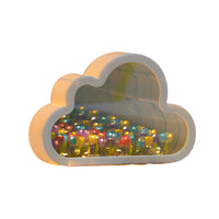 Garvee Tulip Night Light fai da te a forma di nuvola, specchio, simulazione di fiori, lampada da tavolo, decorazione per camera da letto, amiche delle ragazze, colore