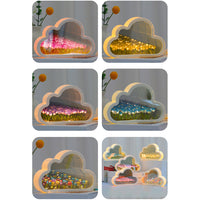 Garvee Tulip Night Light fai da te a forma di nuvola, specchio, simulazione di fiori, lampada da tavolo, decorazione per camera da letto, amiche delle ragazze, colore