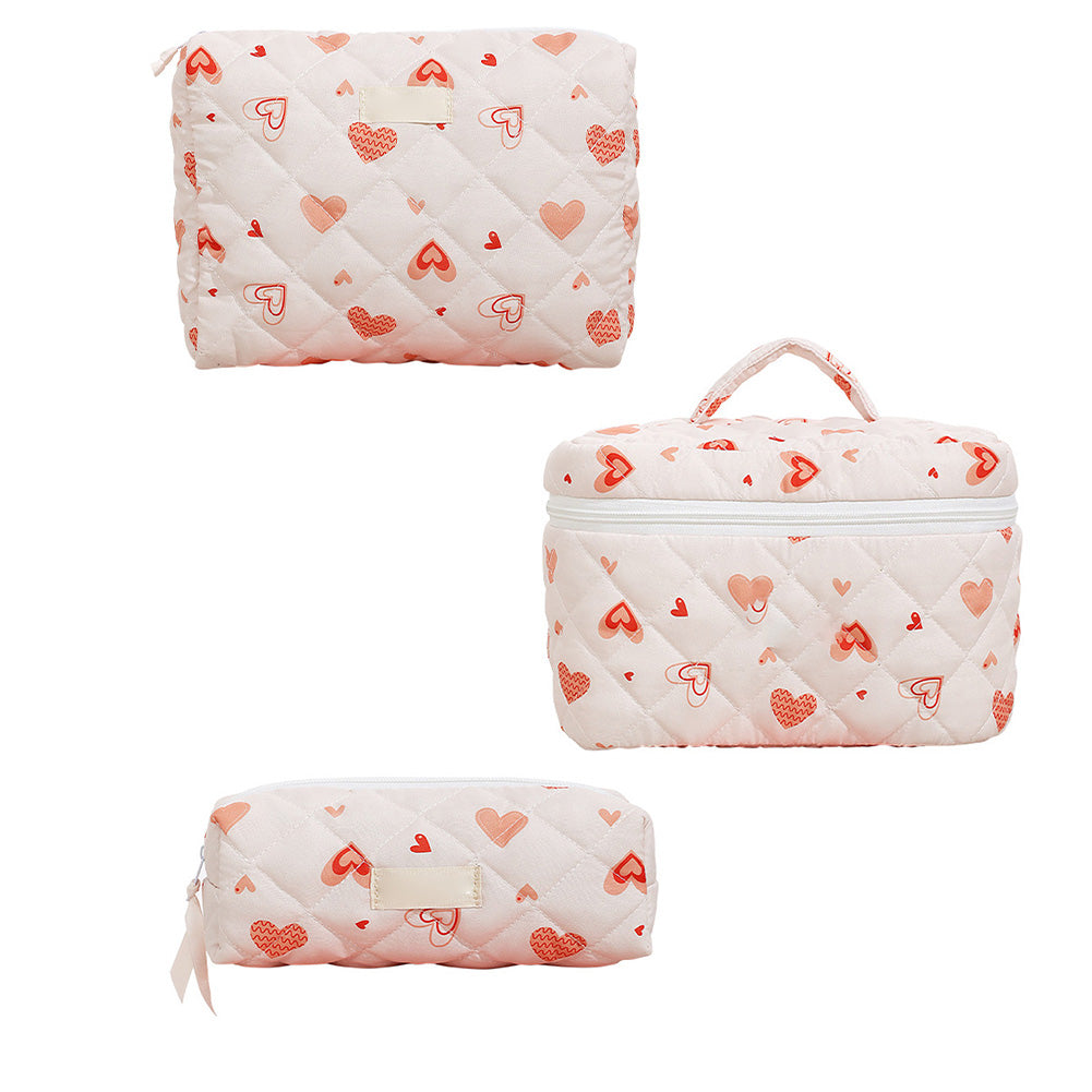 Garvee Set di 3 mini borse per cosmetici con cerniera, materiale resistente, organizer portatile per viaggi, ampia apertura, multicolore