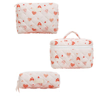 Garvee Set di 3 mini borse per cosmetici con cerniera, materiale resistente, organizer portatile per viaggi, ampia apertura, multicolore