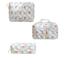 Garvee Set da 3 pezzi Borse per cosmetici trapuntate Organizzatore per trucchi da viaggio Grande capacità Leggero Versatile Materiale di alta qualità Portatile Per donne e ragazze