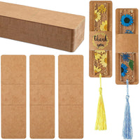 Porta segnalibri in carta kraft Garvee, 50 pezzi, bianchi, 4,5x15 cm, fai da te, per gli amanti dei libri, robusti, ecologici, versatili