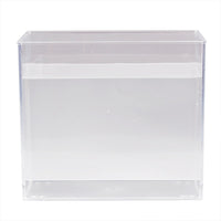 Garvee Piccolo Acquario con Luce, Vista a 360°, Schermo panoramico, Materiale PS, Antiurto, Base Antiscivolo, Montabile a Parete per Soggiorno e Ufficio, Trasparente, Compatto