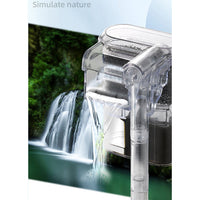 Filtro per acquario Garvee USB Mini silenzioso con flusso d'acqua regolabile per acquari da 2,5 W, montaggio a parete