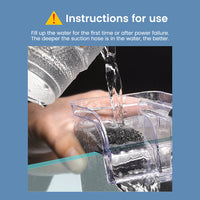 Filtro per acquario Garvee USB Mini silenzioso con flusso d'acqua regolabile per acquari da 2,5 W, montaggio a parete