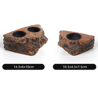 Vassoio magnetico per rettili Garvee con vassoio singolo, effetto pietra naturale, per lucertole e camaleonti, compatibile con vetro e plastica