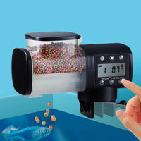 GARVEE Mangiatoia automatica per pesci da 5000 ml per acquario, doppia alimentazione, design impermeabile, bianco