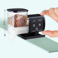 GARVEE Mangiatoia automatica per pesci da 5000 ml per acquario, doppia alimentazione, design impermeabile, bianco