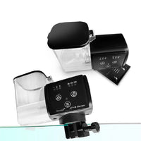 GARVEE Mangiatoia automatica per pesci da 5000 ml per acquario, doppia alimentazione, design impermeabile, bianco