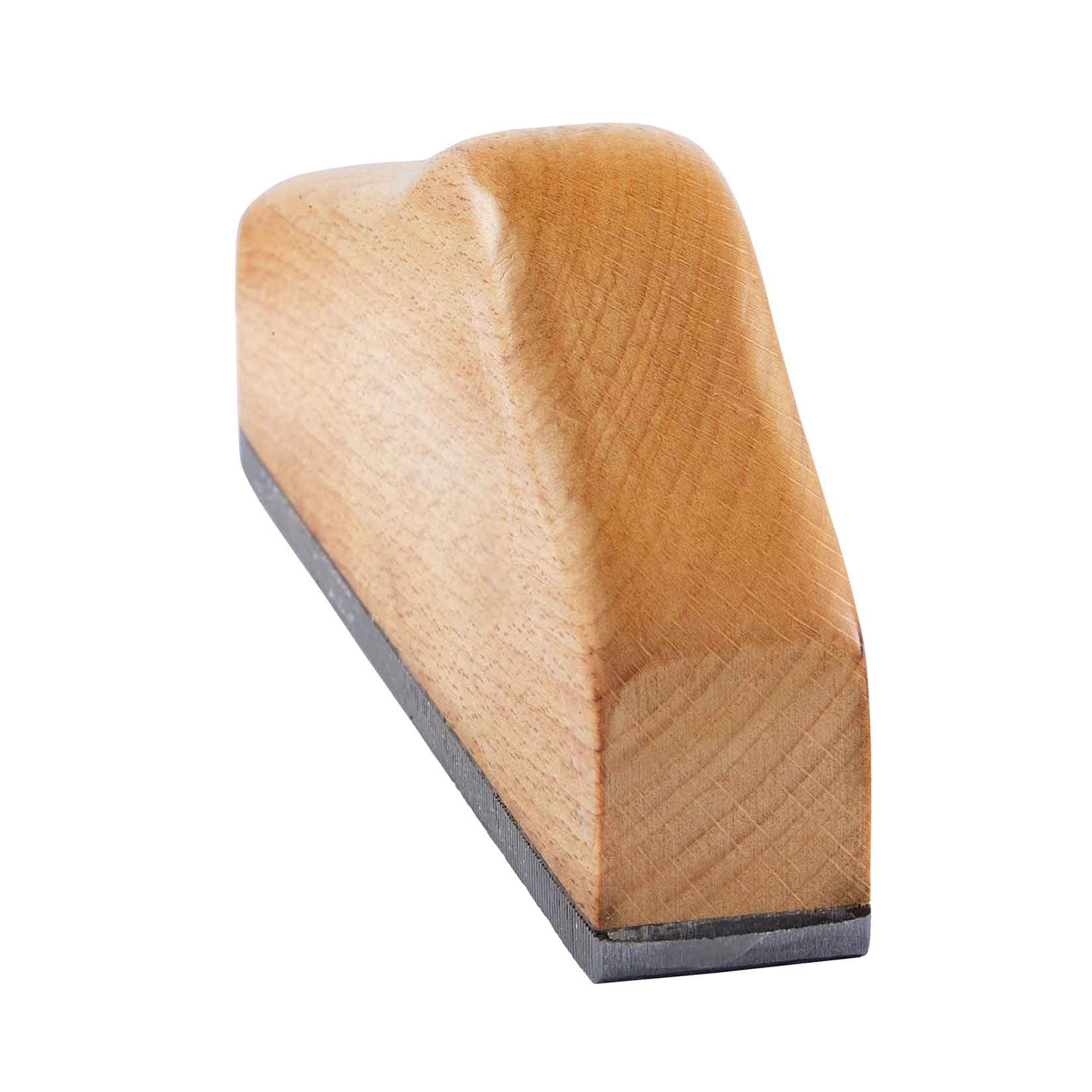 Lima per tasti per chitarra Garvee da 6 pollici con manico in legno per officina di chitarra, strumento di riparazione preciso per il livello dei tasti, lunghezza 6", legno naturale