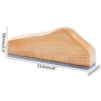 Lima per tasti per chitarra Garvee da 6 pollici con manico in legno per officina di chitarra, strumento di riparazione preciso per il livello dei tasti, lunghezza 6", legno naturale