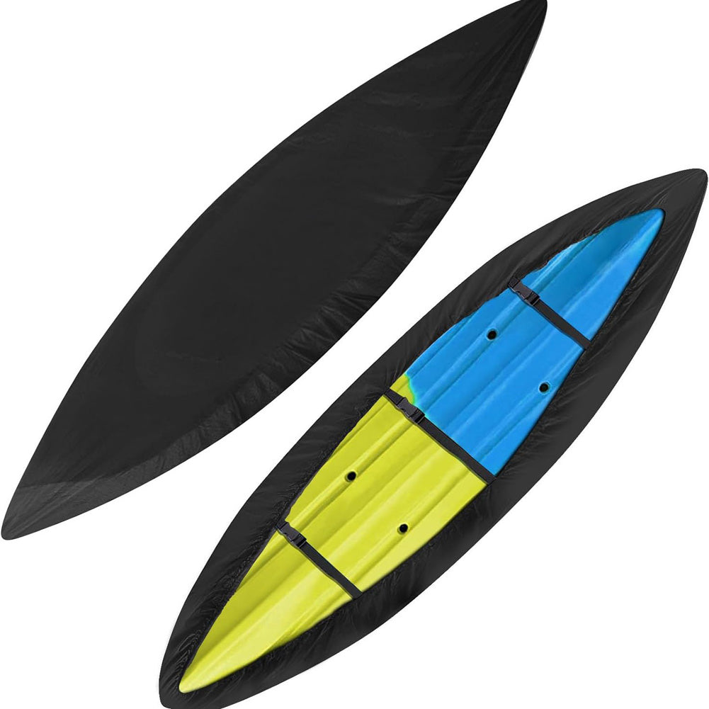 Garvee Kayak Cover 210D UV-resistente Impermeabile Protezione Solare Anti-Intemperie per Kayak Canoa SUP 3.6-4 m Rimessaggio Esterno