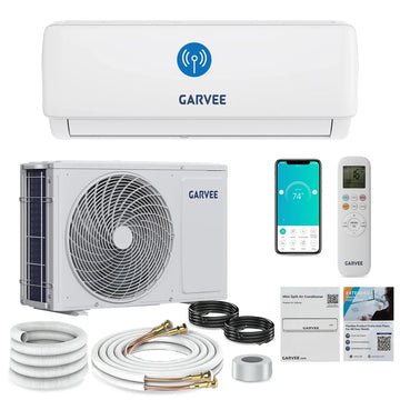 Garvee Climatizzatore Split Inverter 24000 BTU, Alta Efficienza Energetica e Silenzioso, Controllo Wi-Fi Intelligente, Colore Bianco