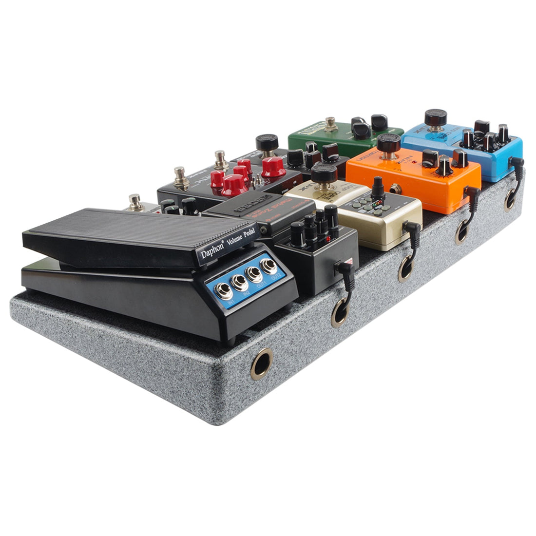 Pedaliera per chitarra Garvee 19,7"x10,6" con alimentatore integrato, alluminio leggero, custodia per il trasporto per palco e studio, nera