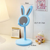 Supporto universale per smartphone Garvee Kawaii Rabbit, supporto da tavolo regolabile in altezza, in silicone, antiscivolo, per ufficio e casa