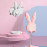 Supporto universale per smartphone Garvee Kawaii Rabbit, supporto da tavolo regolabile in altezza, in silicone, antiscivolo, per ufficio e casa