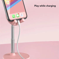 Supporto universale per smartphone Garvee Kawaii Rabbit, supporto da tavolo regolabile in altezza, in silicone, antiscivolo, per ufficio e casa