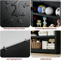 Garvee Scaffale MDF Senza Porte Design Aperto Struttura Resistente Montaggio Facile Stoccaggio Versatile Casa Ufficio