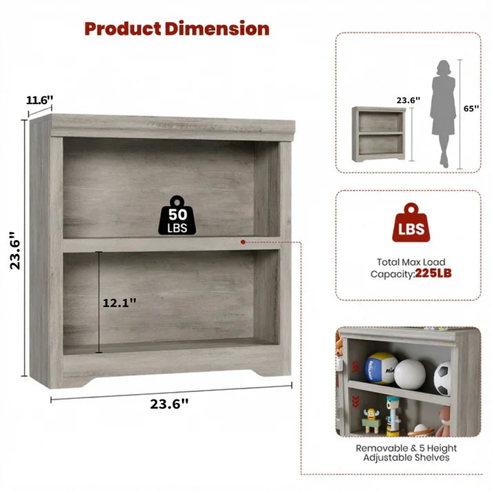 Garvee Scaffale MDF Senza Porte - Design Aperto, Struttura Resistente, Versatile per Casa e Ufficio, Finitura Liscia