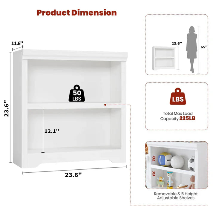 Scaffale Garvee in MDF Senza Porte Resistente per Casa e Ufficio, Montaggio Facile, Finitura Liscia, Stoccaggio Versatile
