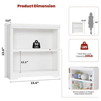 Scaffale Garvee in MDF Senza Porte Resistente per Casa e Ufficio, Montaggio Facile, Finitura Liscia, Stoccaggio Versatile